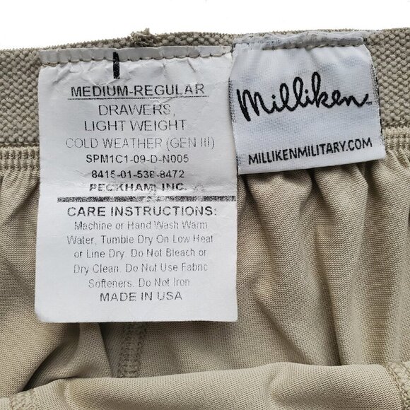 Milliken Military Cold Weather Lightweight Long Underwear (Gen lll) Beige Size M - Picture 5 of 14